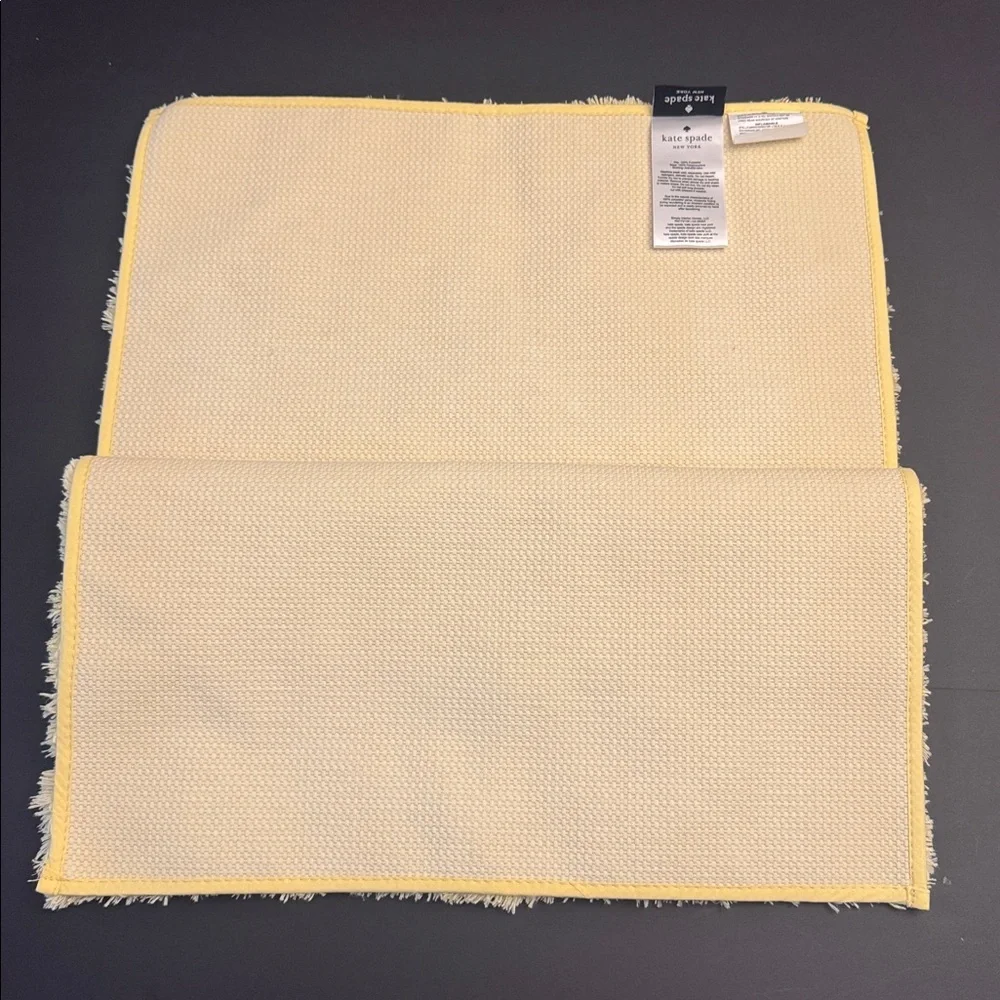 KATE SPADE Soft & Absorbent Pale Yellow Bath Rug - SUNRAY - 20